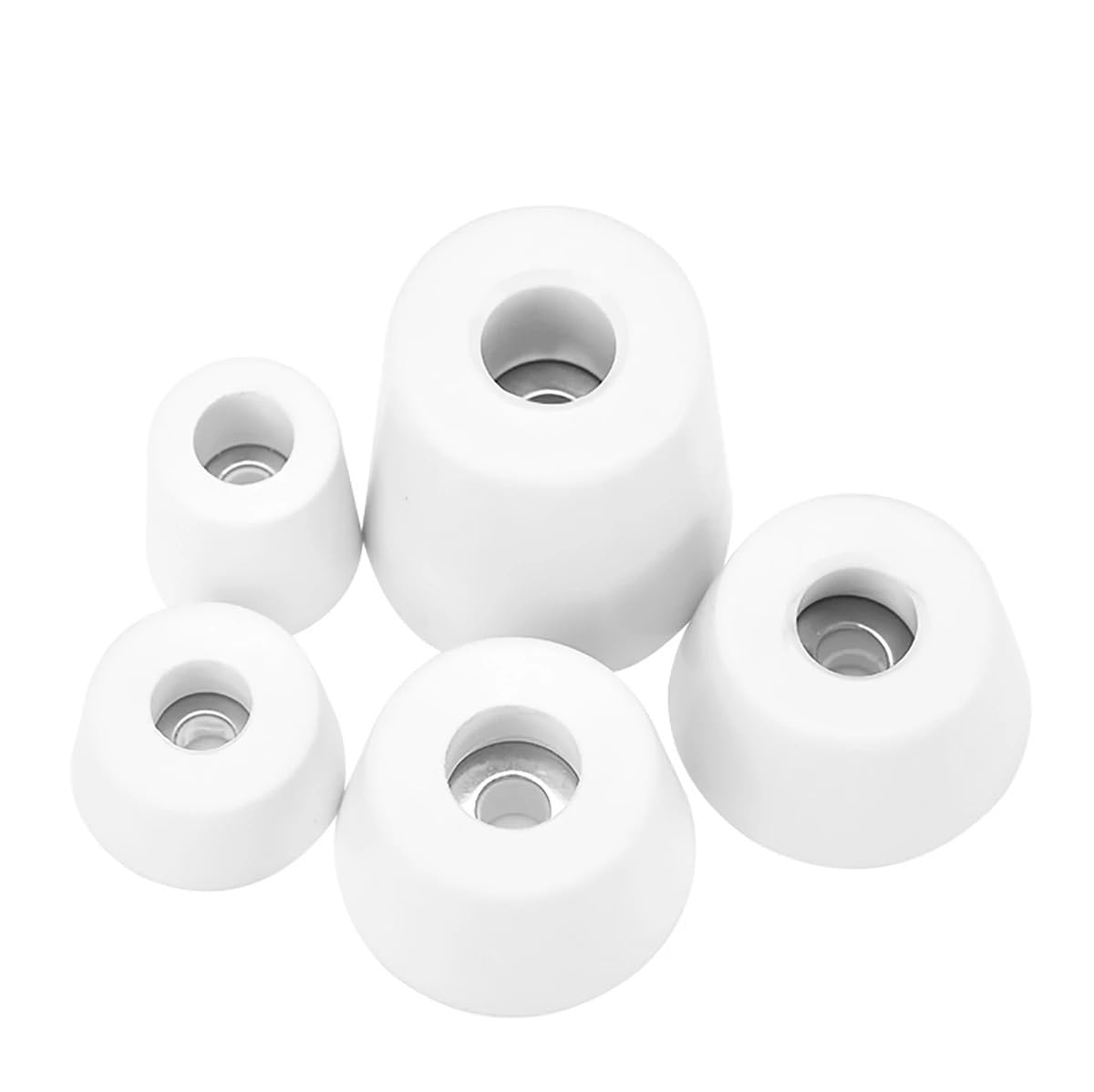 White Rubber Feet Pad With Gasket for Chairs Furniture Leg Table Anti-skid Dust Tapered Plug(30x22x15(2pcs) White)