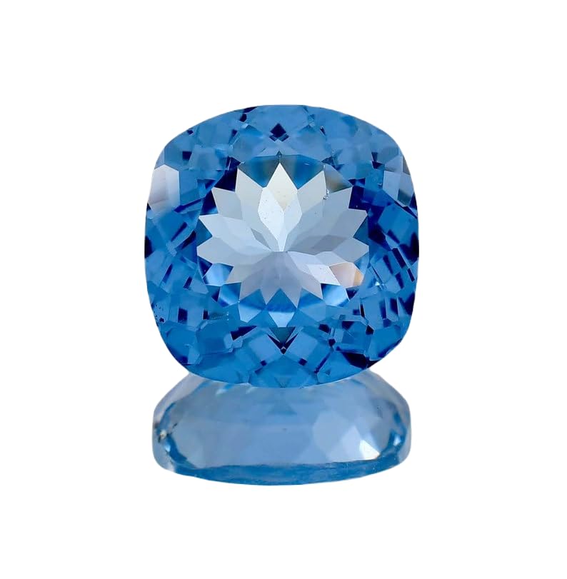 Aigue-marine coussin 16x15mm pour fabriquer votre bague de fiançailles personnalisée