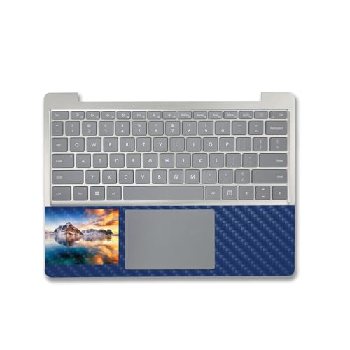 Image of MightySkins Carbon Fiber Skin Compatible with Microsoft Surface Laptop Go 3 (2023) Full Wrap Kit - ICY Lake | Protective, Durable Textured Carbon Fiber Finish | Made in The USA