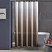 Furlinic Cortina Ducha Antimoho Poliester Tela Impermeable Lavable Pequeña Cortinas Baño Originales 150x180 cm 10 Anillas Cortina Ducha Plegable Taupe Degradada