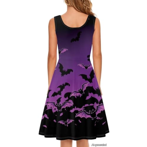 Image of Women Stylish Tank Dresses Sleeveless Round Neck Midi Casual Dress with Pocket for Summer
