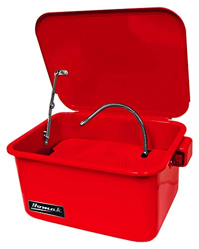 Homak 3-1/2-Gallon Parts Washer, Red, RD00803180