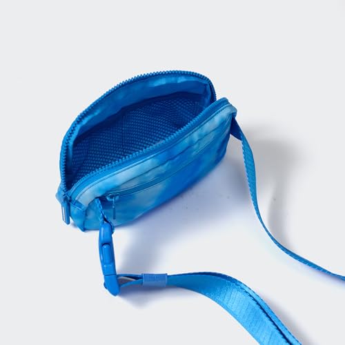 Image of Pander Two Way Zipper Fanny Pack Nylon Everywhere Belt Bag for Women, Water Repellent Waist Packs, Crossbody Bags with Adjustable Strap (Cloud Blue)