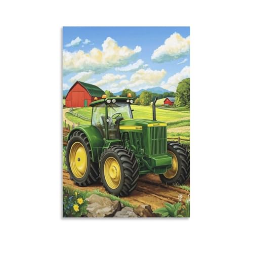 Tracteur murale decoration toile de salon et chambre poster 50x75cm