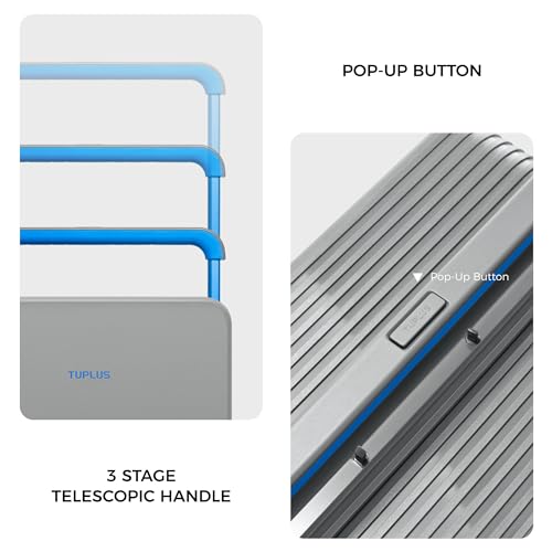 TUPLUS Suitcase ABS Hard Shell Luggage with 4 Spinner Wheels Hold Check in Travel Case, LAB Series, 24-inch4