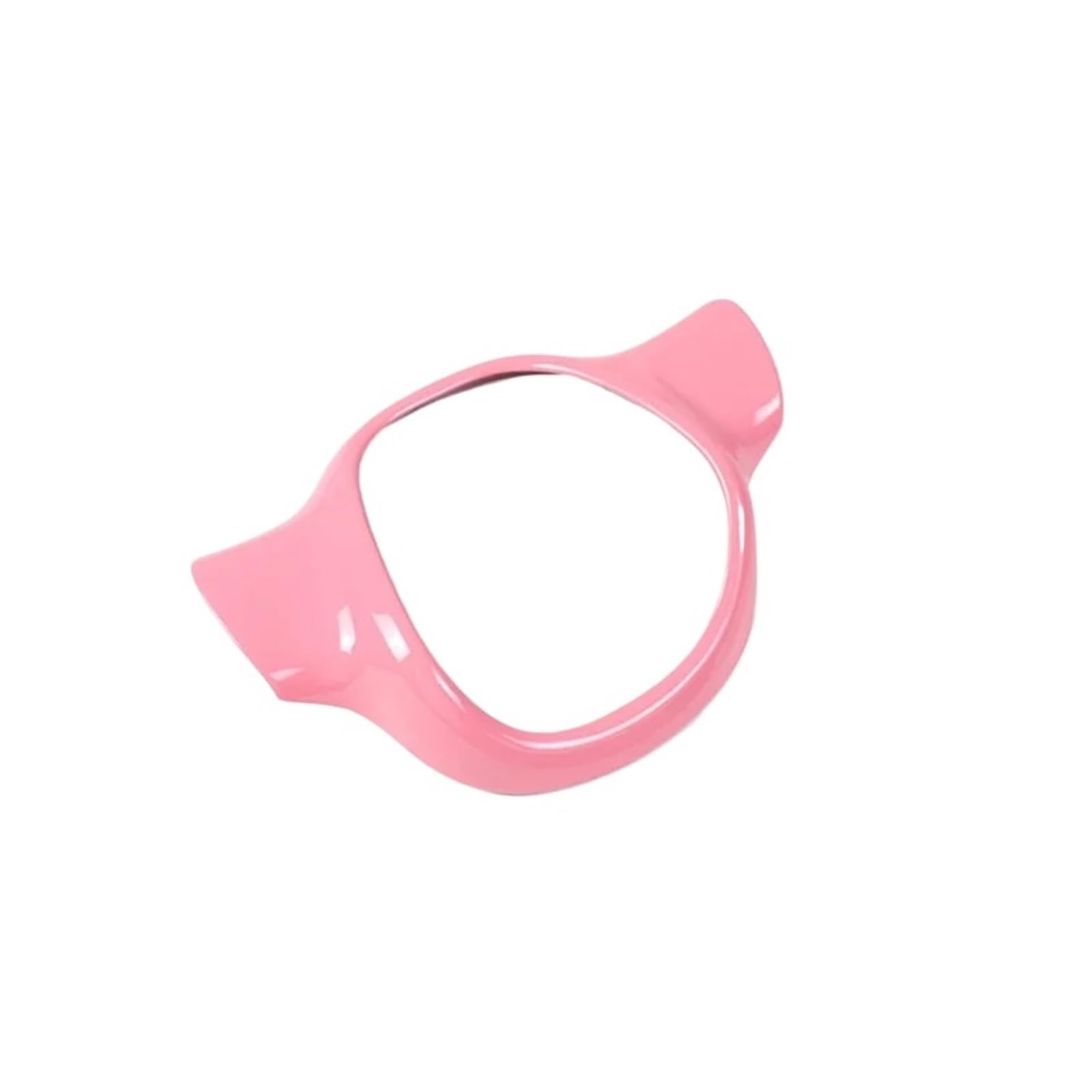 Car Interior Sticker for Benz for Smart 451 for Fortwo 2009-2015 ABS Car Steering Wheel Decorative Frame Cover Sticker(Pink)