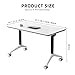 Mxespoir Conference Table, Folding Conference Room Tables with Flip-Top Design, Mobile Seminars Dynamic Meetings Training Tables for Offices, Classrooms, and Meeting Room (White, 47.2×15.7×29.5in)