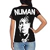 MZPQDKSLK Women's Gary Logo Graphic Black Numan T-Shirt Short Sleeve T Shirt for Women Round Neck Music Band Tshirt Clothes Merch for Fans Gift #4