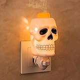 STAR MOON Halloween Pluggable Fragrance Warmer Wax Melter for Home/Dorm/Office Decorative Night Light Pleasant Gifts Safe to Use Packaged Together with Two Bulbs-Wicked Witch - Joker Skull