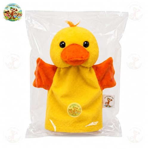 Image of Duck Hand Puppet for Kids | Soft Plush Animal Puppet | Educational Storytelling Toy | Interactive Role Play | Preschool Learning | Gift for Boys & Girls