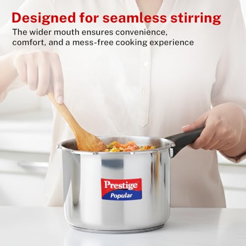 Image of Prestige Popular Stainless Steel Outer Lid Pressure Cooker Combo Pack (2+3+5 Litres)
