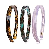 Fdesigner Tortoise Shell Headband French Head Bands with Teeth Vintage Resin Hairband Parcelona Headpiece Plastic Acrylic Hair Accessories for Women (Brown)