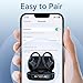 occiam Active Noise Cancelling Ear Buds Wireless Earbuds Bluetooth Headphones 96Hrs Playback LED Display Over-Ear Waterproof Earphones with Earhooks Mics Clear Call for Sport Pure Black