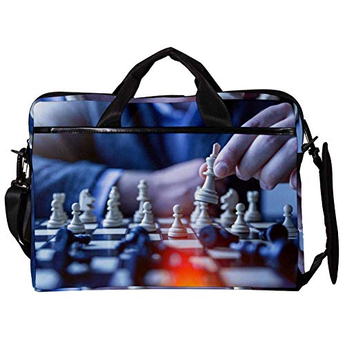 Maletín bandolera para laptop de 13 a 14 pulgadas Man Plays Chess, porta ordenador portátil
