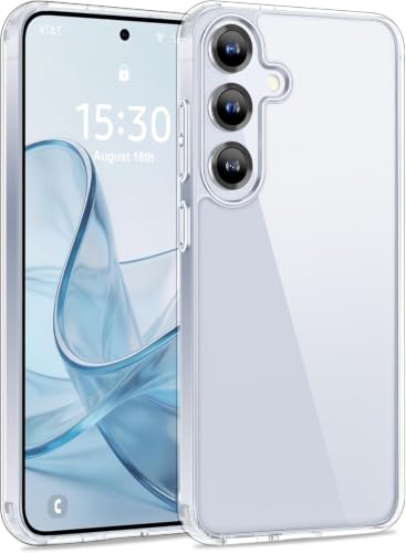 Image of ClearPC Clear Hard PC Case for Samsung Galaxy S23 5G, Anti-Yellow Transparent Back Cover, Anti-Scratch, Raised Camera Protection, Shockproof, Wireless Charging Compatible Non Yellowing (Clear)