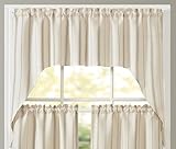 GOHD Boho Parallel Boulevards Swag Valance,Farmhouse Striped Valance for Living Room,Swag Pinstripe Pattern Farmhouse Style Rustic Valance for Bathroom(Swag,Beige)