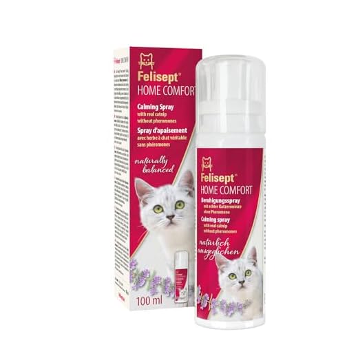 Felisept Home Comfort Spray antiarañazos gatos 100ml - Con Hierba Gatera Natural sin Feromonas para gatos - Reduce El Comportamiento Indeseable, El Estrés Y La Inquietud En Casa Y En Movimiento