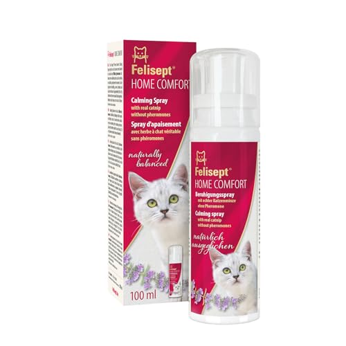 Felisept Home Comfort Spray Calmante Per L'Ambiente 100 ml - Con erba gatta naturale senza feromoni gatto - Benessere E Relax Per Il Gatto - Spray calmante gatto - Tranquillanti gatto