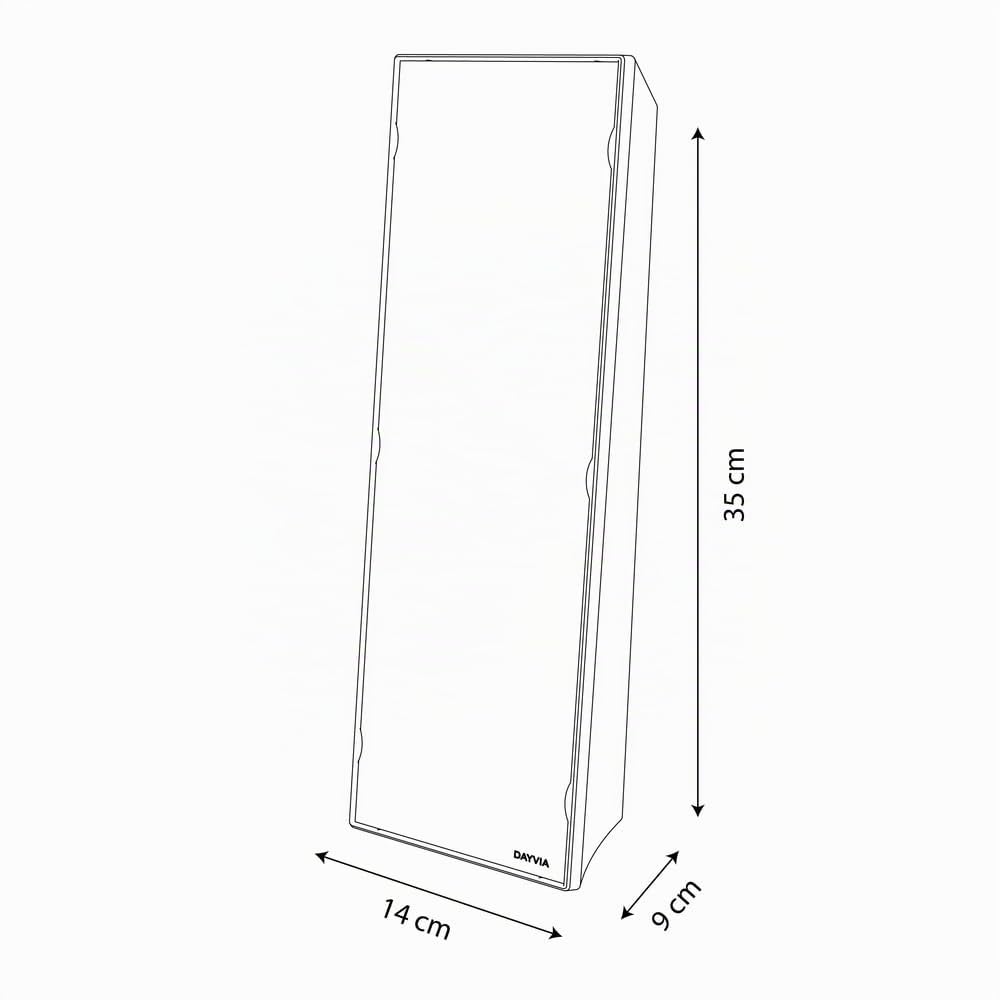 DAYVIA Lampe de Luminothérapie LED SLIMSTYLE, Simulation de la Lumière du Jour, 3 Niveaux d'Intensité Ajustables, Design Élégant, Format Compact Noir, Agréement CE Médical et Fabrication Française