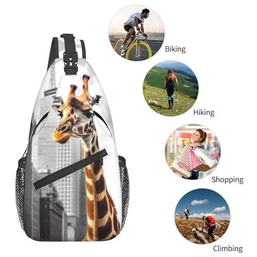 Bolso Crossbody para Hombre y Mujer Giraffe en Nueva York miniatura 6