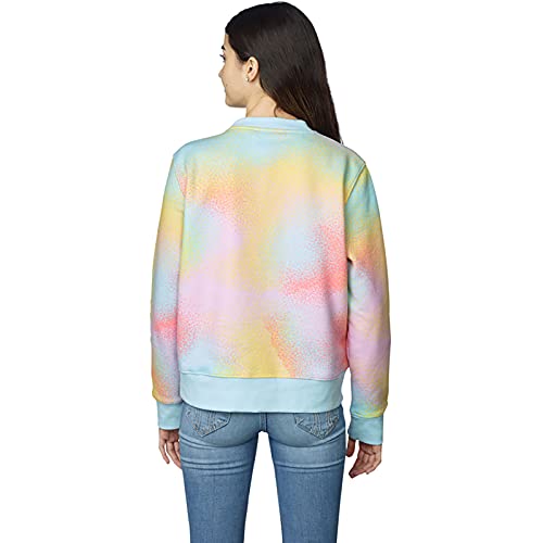 Santa Cruz Women's Strange Oval Strip Dot Crew Neck Midweight Hoody,Medium,Taffy #TOP1
