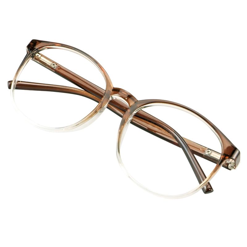 VisionGlobal Blue Light Blocking Glasses for Women/Men, Anti Eyestrain, Computer Reading, Stylish Oval Frame, Anti Glare