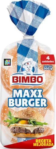 Bimbo - Pan para Maxi Hamburguesa 4 unidades formato grande, 300g