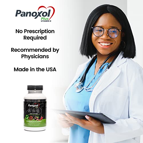 Panoxol Plus Blood Pressure Supplements With Vitamin D - Blood Pressure Support, Nitric Oxide Supplement - Gmo-Free, Us-Patented - 90 Capsules X 12 Packs #TOP5