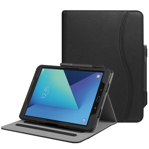 Fintie Case for Samsung Galaxy Tab S3 9.7, [Corner Protection] Multi-Angle Viewing Stand Cover Pocket with S Pen Protective Holder Auto Sleep/Wake for Tab S3 9.7(SM-T820/T825/T827), Black