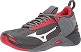 Mizuno Herren Men's Volleyball Shoe Wave Momentum Volleyballschuh, High Risk Rot Grau, 50 EU