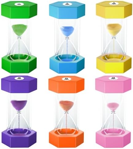 FOYOTO Hourglass Sand Timer for Kids, 1/3/5/10/15/30 Minutes Large ...
