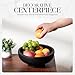 MEH Brands Concrete Fruit Bowl – Large Decorative Pedestal Bowl for Kitchen Counter, Entryway, or Coffee Table – Modern Catch – All Key Bowl – Heavyweight Centerpiece for Home Decor (Black)
