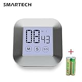 SMARTECH Touchscreen Digital Kitchen Timer, Big Digits, Loud Alarm, Magnetic Backing, Stand, Countdown Stopwatch Kitchen Timer for Cooking Baking Sports Games Office