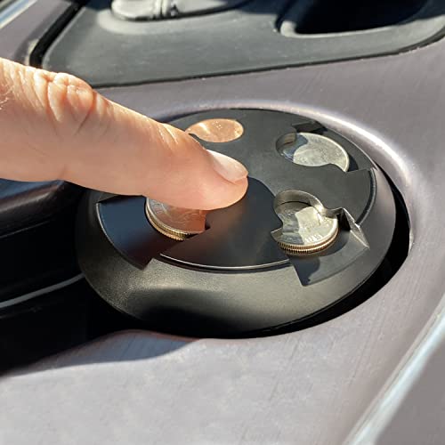 Nadex Coin Organizer Pro - Car Cup Coin Holder And Sorter - Vehicle Change Organizer Sorts Pennies, Nickels, Dimes And Quarters, Easy Push Coin Retrieval #TOP2
