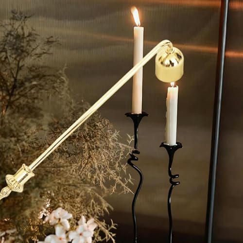 Candelero extintor con mango largo de metal miniatura 4