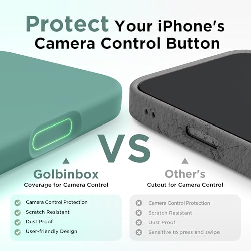 Image of GolbinBox Magnetic for iPhone 17 Pro Case, Silicone Cover, Pine Green