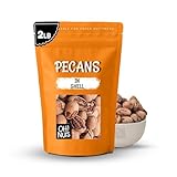 Oh! Nuts Pecans in Shell - Raw - 100% Natural - 2 lb - High-Protein Pecans - Packed in New York Zip-Seal Bag for Exceptional Freshness