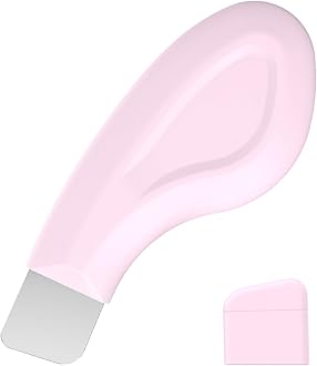 Blackhead Remover Tool, Silicone Face Scraper for Deep Cleansing, Skin Scrubber Face Spatula, Nose Blackhead Remover, Skin Care Tool for Men and Women (Pink)