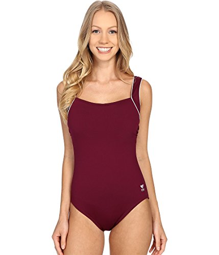 TYR TSQR7A60418 Solids Square Neck Controlfit Burgundy 18