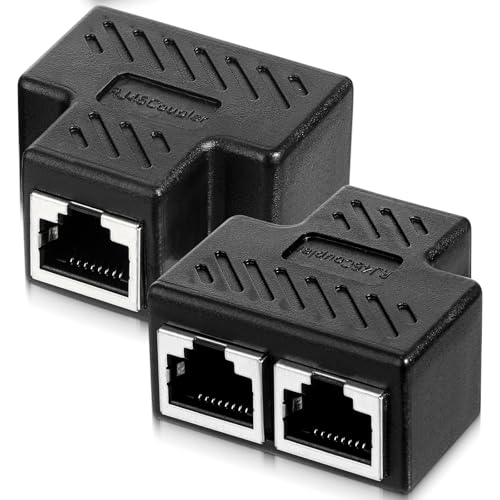 RJ45 Splitter LAN Splitter Ethernet 1 a 2 conectores pack 2 miniatura 1