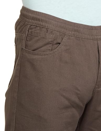 Image of The Indian Garage Co Men Slim Fit Solid Mid-Rise Joggers