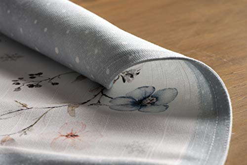 Maison D' Hermine Placemats 100% Cotton Decorative Cloth Place Mat Washable Dinner Placemat For Gifts, Holiday, Dinner, Wedding & Dining, Ice Florals - Thanksgiving/Christmas (Set Of 4) #TOP3