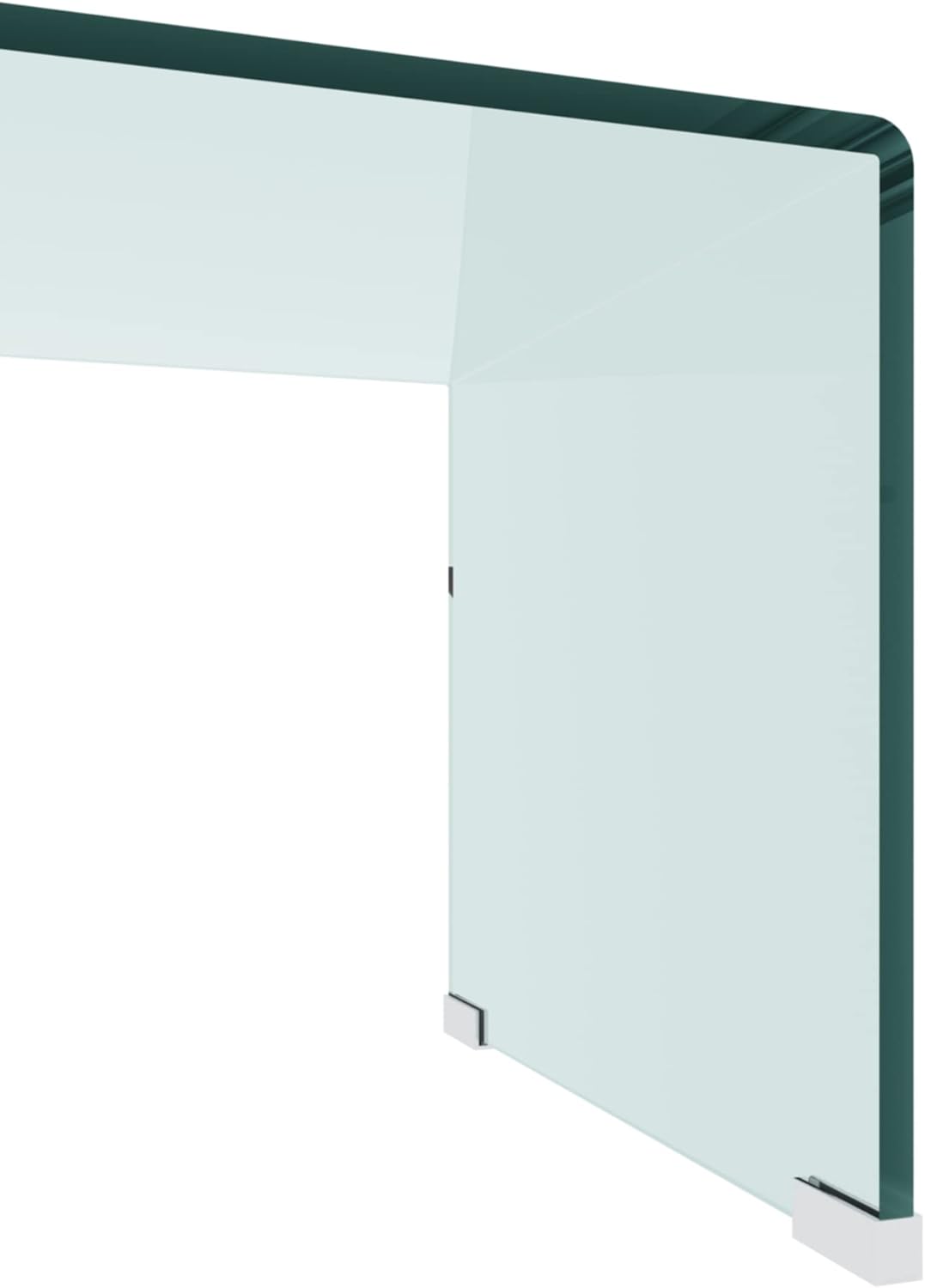 Clear Glass Coffee Table for Living Room, Well-Matched with Transparent Glass End Table or Side Table