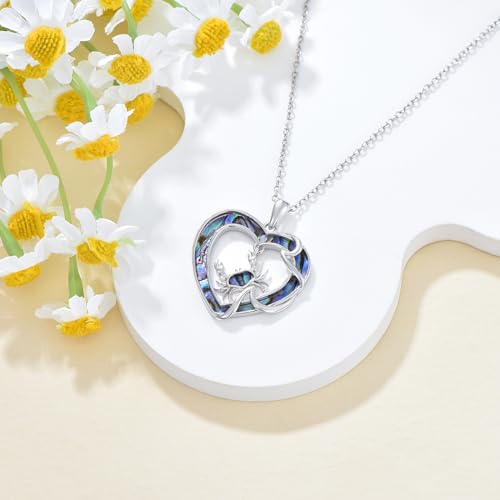 Crab Necklace Abalone Shell Crab Pendant Crab Heart Necklace Cancer Zodiac Sign Necklace Jewelry Mother's Day Birthday Gift for Mom Daughter4