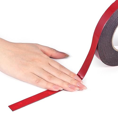 Image of Double Sided Tape, 0.6inch x 33 Ft Foam Tape Mounting Tape, 2 Sided Strong Adhesive Tape for Car, Socket, Wall Sticker, Home Decor