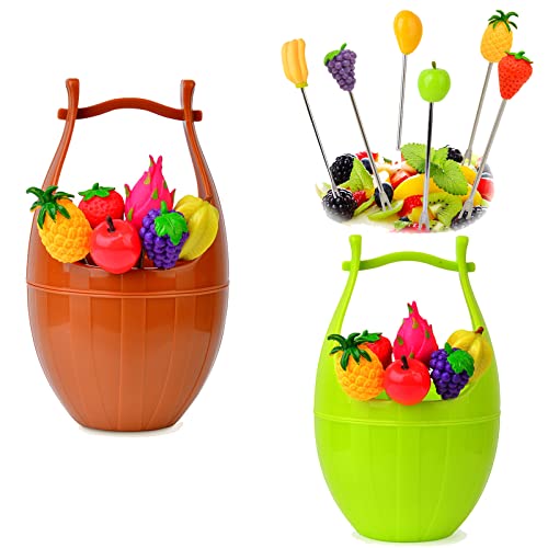 YouYuer 12pcs Tenedores Frutas,Tenedores Pasteles,Tenedores Postre,Tenedores Acero Inoxidable,Tenedores Cocinar para Embutidos,Ensaladas,Encurtidos,Aperitivos Cover