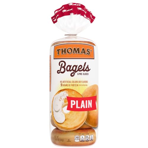 Thomas' Plain Bagels, 6 count, 18 oz