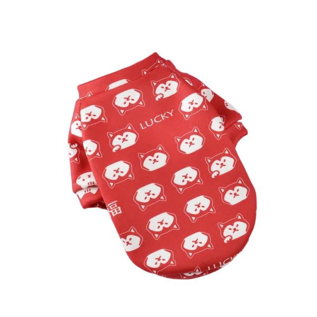 jkahh Sudadera con capucha para perro, cachorro, gato, abrigo de invierno, ropa cálida para mascotas, perro rojo