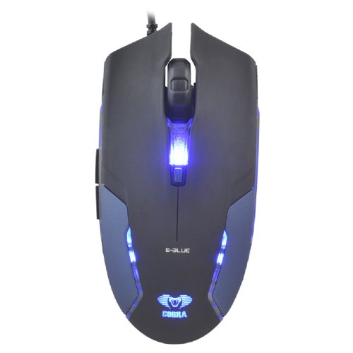 Image of E-Blue Cobra II 1600 DPI Ergonomic Gaming LED Mouse with Bigger Scroll Wheel (EMS151BL)