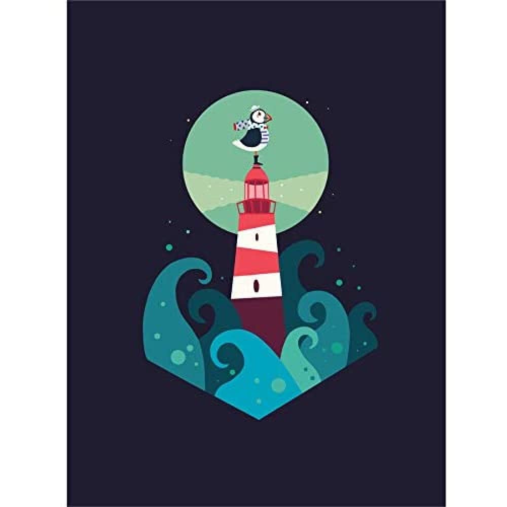 Wee Blue Coo Nautical Lighthouse Wall Art Print
